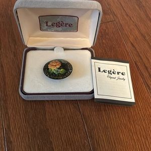 Legere hand painted brooch